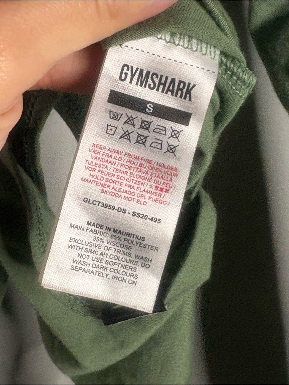 Gymshark Olive Green Long Sleeve Tie-Front Crop Top Small super soft - Picture 3 of 5